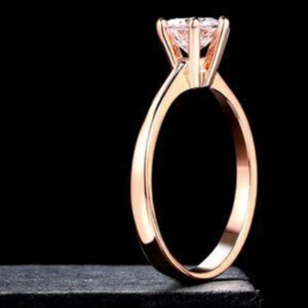 NEW 18K Rose Gold 1CT Solitaire Diamond Ring